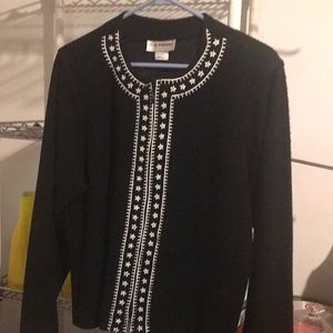 Ladies petite black, polyester and acrylic, new condition